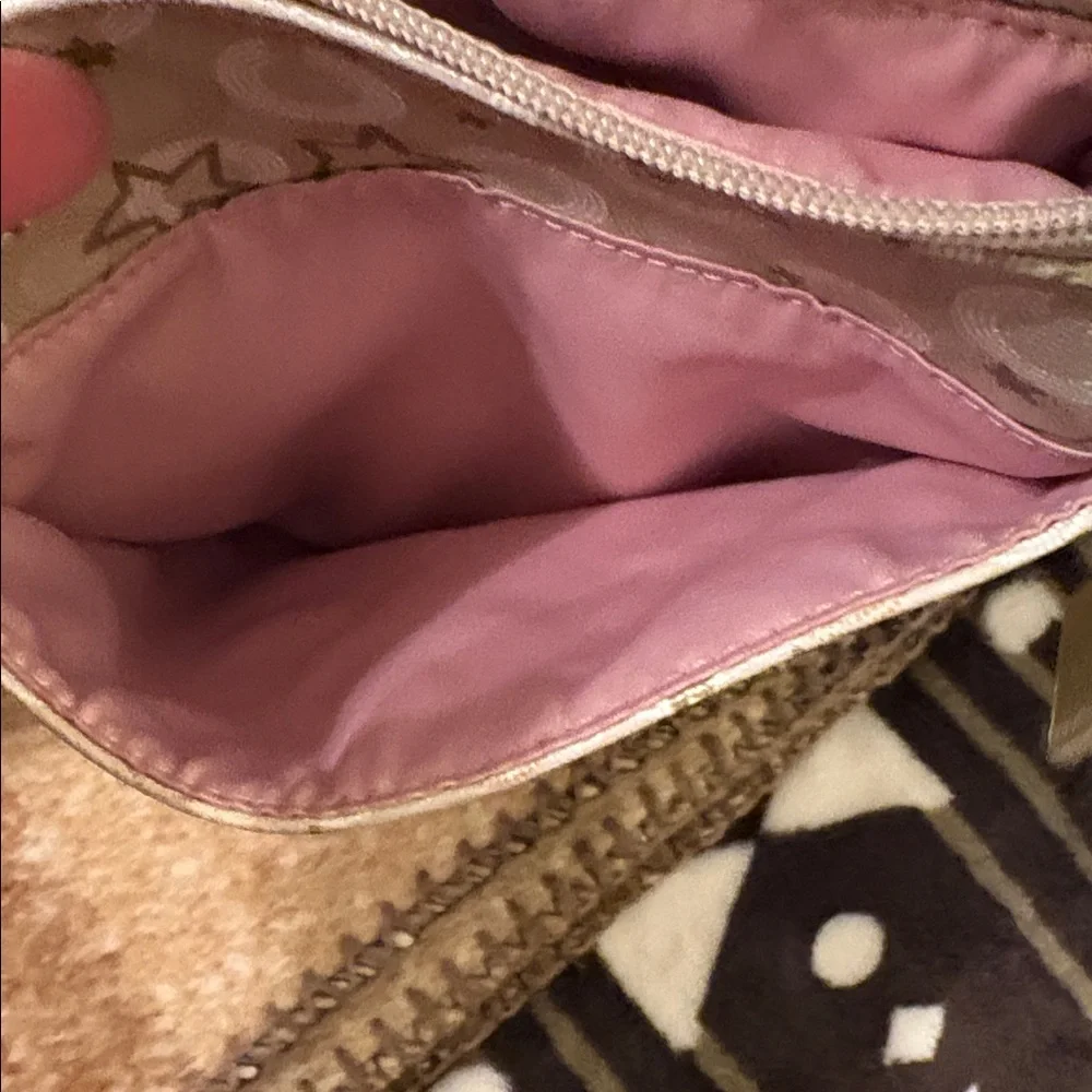 Coach Gold and Cream Waverly Snow Queen swing bag!